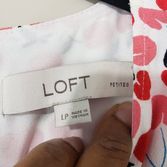 Loft Petite Cherry Balloon Sleeve Swing Dress - Picture 11 of 13